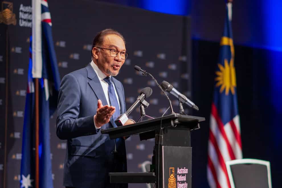 Anwar Ibrahim encouraged ’empathy’ towards China (Jamie Kidston/The Australian National University via AP)