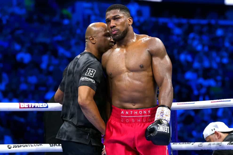 Anthony Joshua urged Francis Ngannou not to quit boxing after defeating him in Riyadh (Nick Potts/PA)