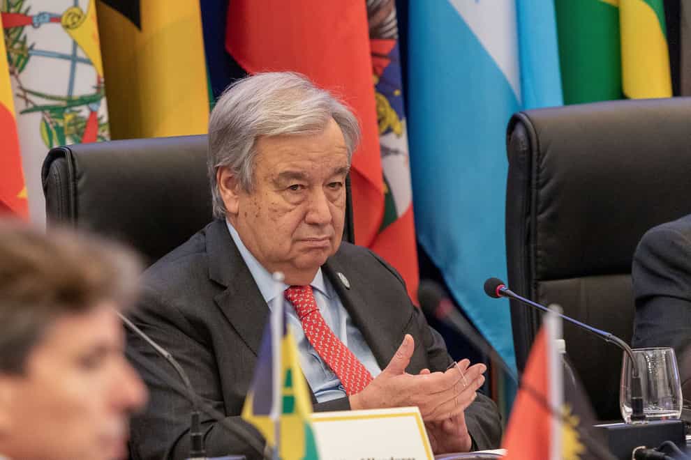 UN secretary-general Antonio Guterres (Lucanus Ollivierre/AP)
