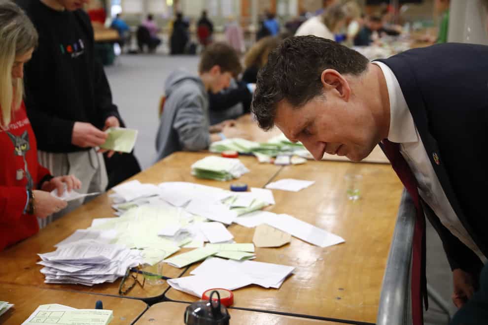 Irish transport minister Eamon Ryan as counting for the twin referenda to change the Constitution on family and care continues (Damien Storan/PA)