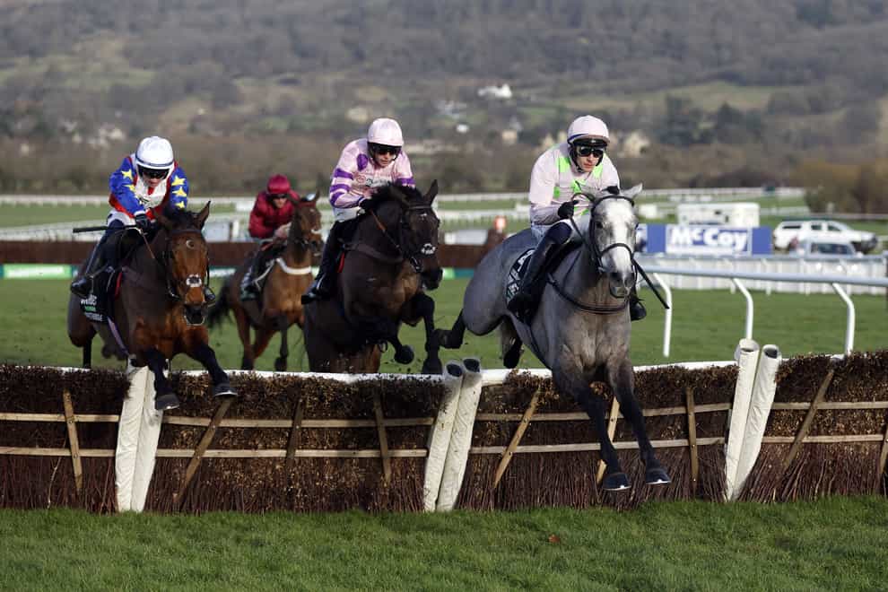 Lossiemouth ridden by jockey Paul Townend on their way to winning the Unibet Hurdle during the Festival Trials Day at Cheltenham (Nigel French/PA)