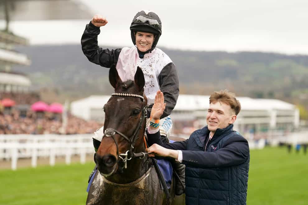 Slade Steel ridden by Rachael Blackmore after winning the Sky Bet Supreme Novices’ Hurdle on day one of the 2024 Cheltenham Festival at Cheltenham Racecourse. Picture date: Tuesday March 12, 2024.