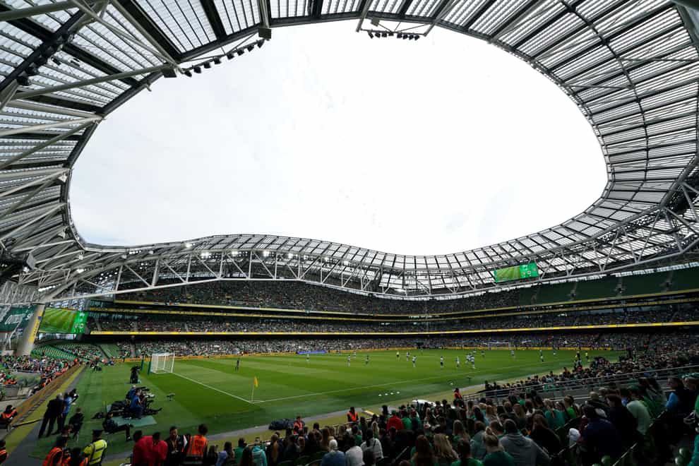 The Aviva Stadium will host the Europa League final on Wednesday, May 22 (Brian Lawless/PA)
