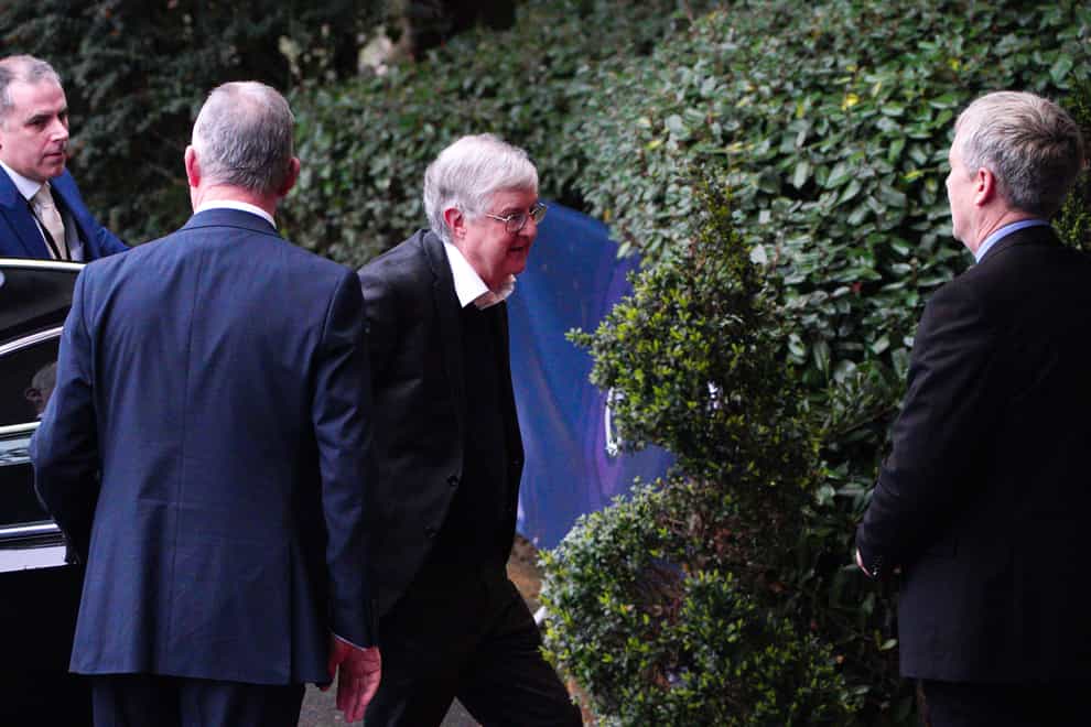 First Minister of Wales Mark Drakeford arrives at the UK Covid-19 Inquiry hearing in Cardiff (Ben Birchall/PA)
