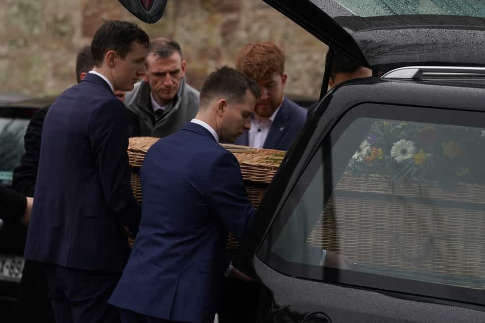 The funeral of journalist Nick Sheridan has taken place in his native Co Wexford (Brian Lawless/PA)