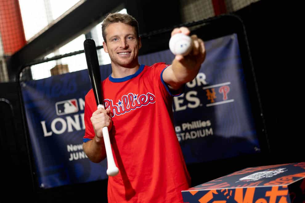 Jos Buttler at an event to promote Major League Baseball coming to London in June (MLB Europe/Getty/Handout/PA)
