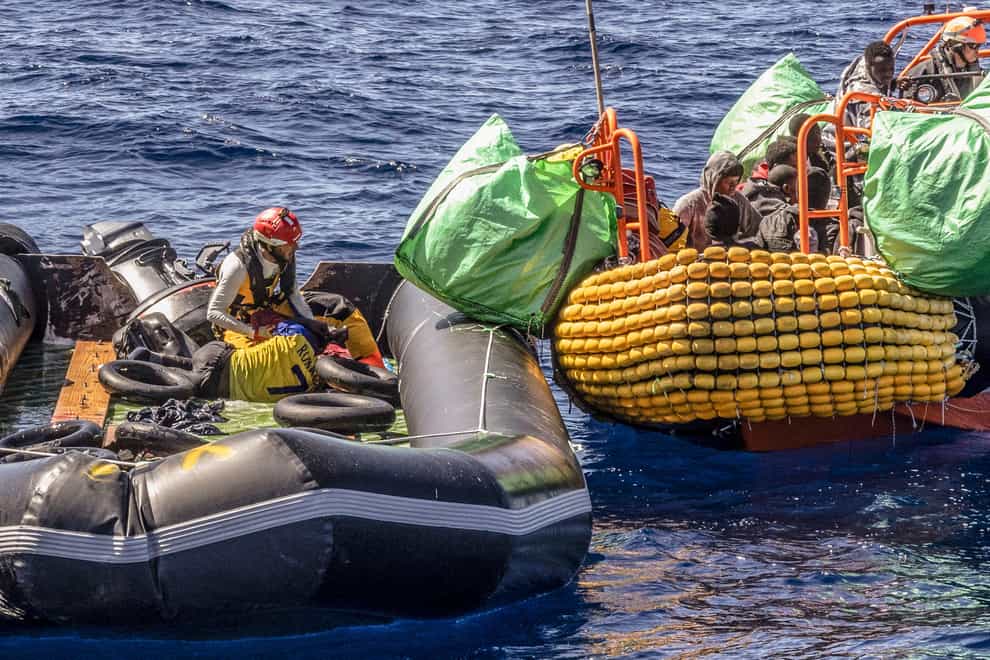 SOS Mediterranee said the survivors were all men (Johanna de Tessieres/ SOS Mediterranee via AP)