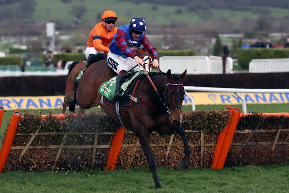 Paisley Park ridden by Aidan Coleman on their way to victory in the Sun Racing Stayers’ Hurdle in 2019 (Nigel French/PA)