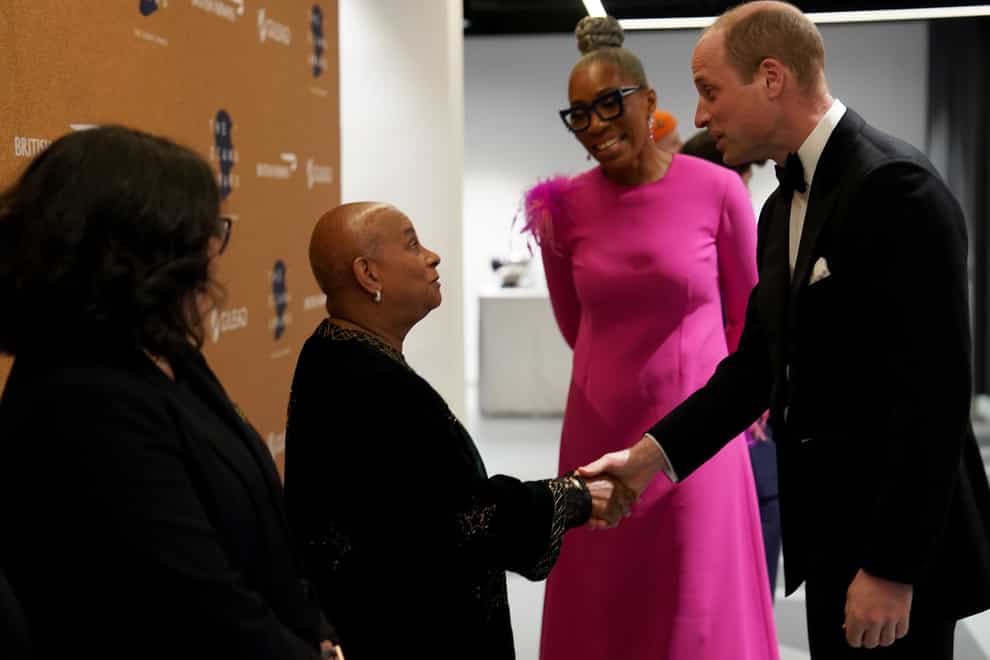 The Prince of Wales meeting Baroness Doreen Lawrence during the Diana Legacy Awards, at the Science Museum in London (Arthur Edwards/The Sun/PA)