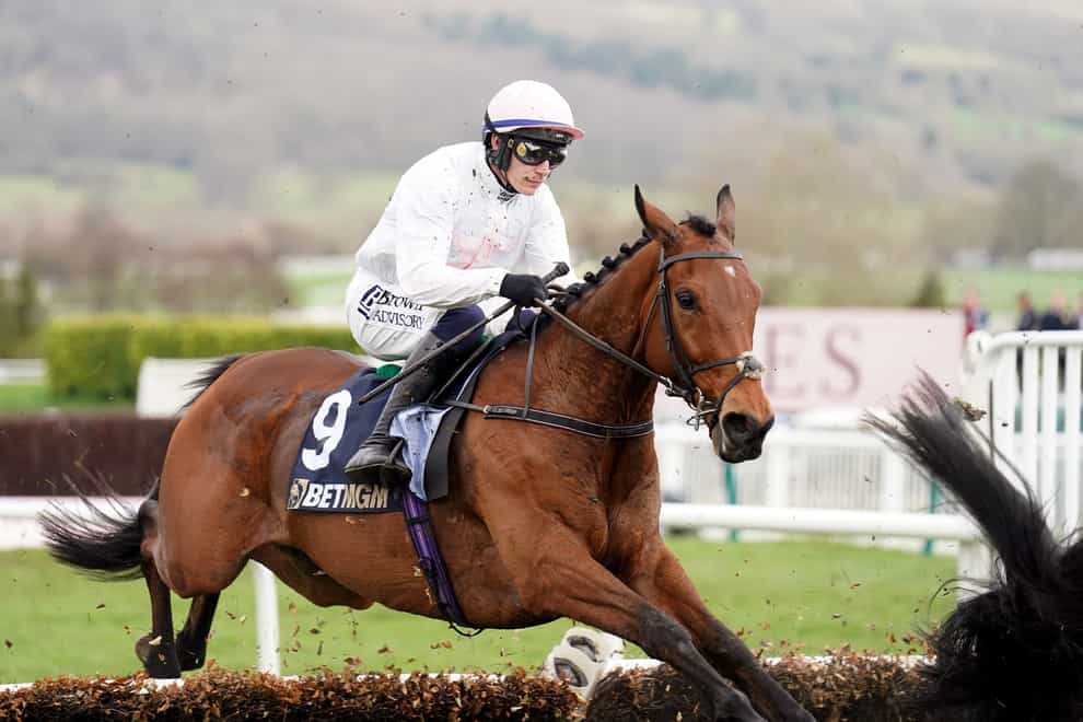 Absurde ridden by Paul Townend on their way to winning the BetMGM County Handicap Hurdle on day four of the 2024 Cheltenham Festival at Cheltenham Racecourse. Picture date: Friday March 15, 2024.