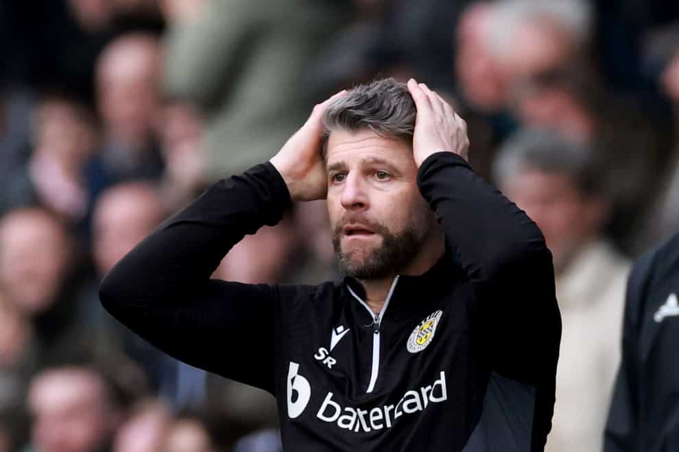 St Mirren manager Stephen Robinson reacts after his side missed a chance during the cinch Premiership match at the Simple Digital Arena, Paisley. Picture date: Saturday March 2, 2024.
