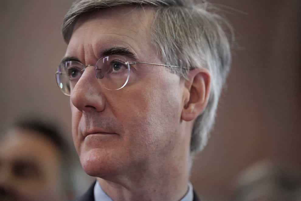 Sir Jacob Rees-Mogg was classified as having breached the broadcasting rules by Ofcom (Victoria Jones/PA)