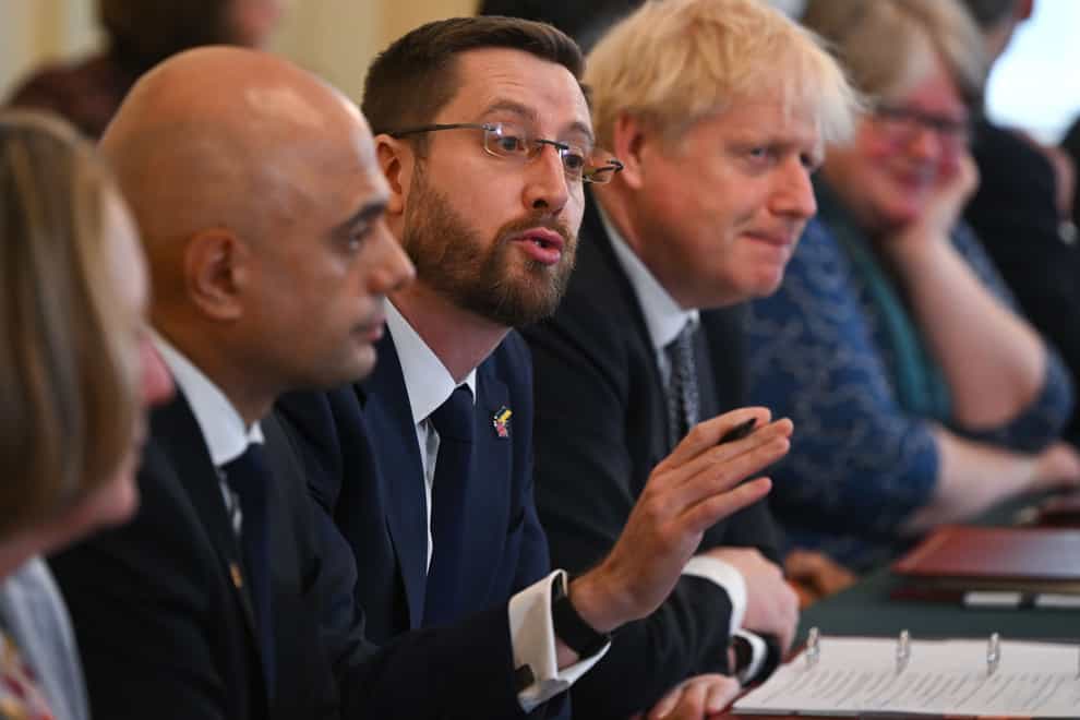 Cabinet Secretary and Head of the Civil Service Simon Case during a Cabinet meeting at 10 Downing Street in 2022 (PA)