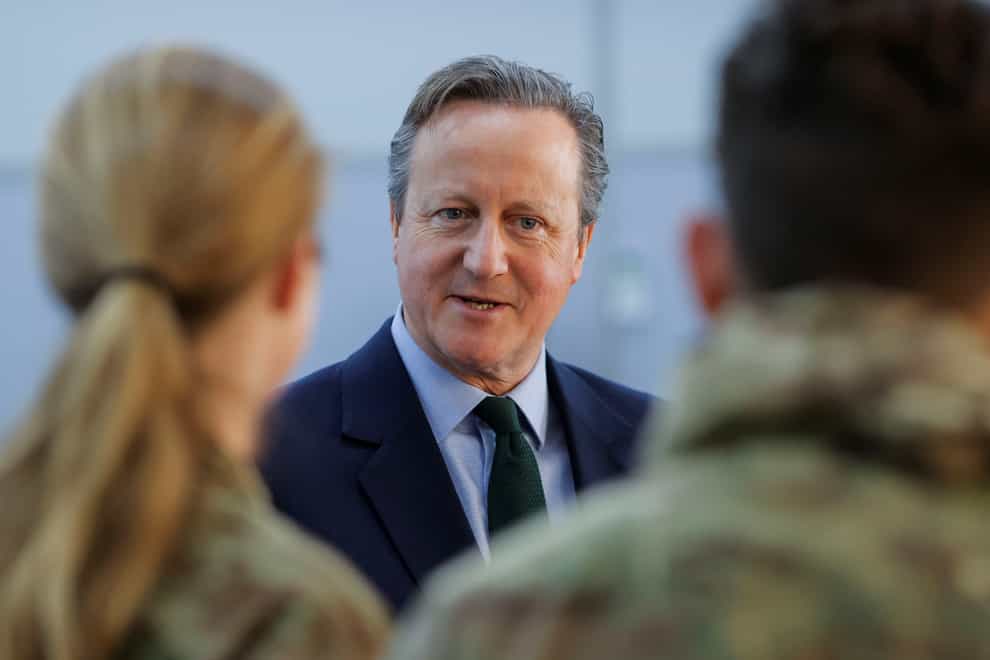 David Cameron will discuss defence, security and trade on his first visit to Australia as Foreign Secretary (Valdrin Xhemaj/PA)