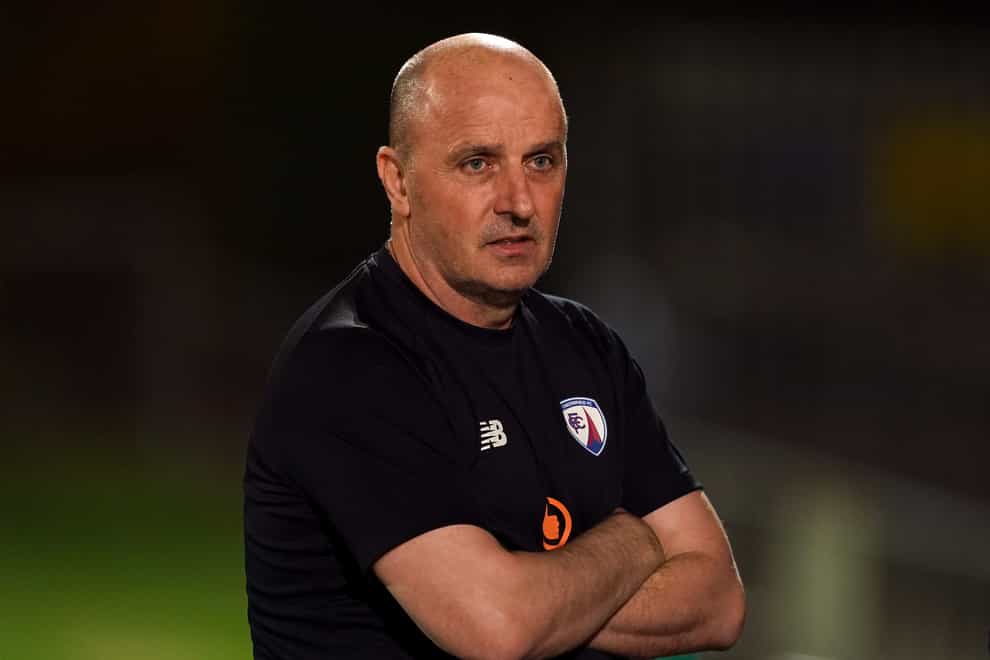 Chesterfield boss Paul Cook saw saw his promotion party delayed at Halifax (Martin Rickett/PA)