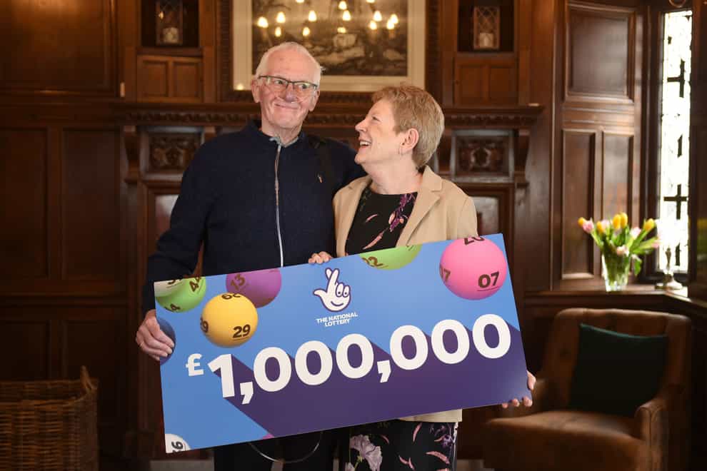 Marlyn and Ian Anderson scooped £1 million on EuroMillions (National Lottery/PA)
