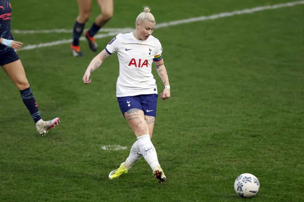 Bethany England scored in Tottenham’s win over Manchester City in the Women’s FA Cup (Nigel French/PA)
