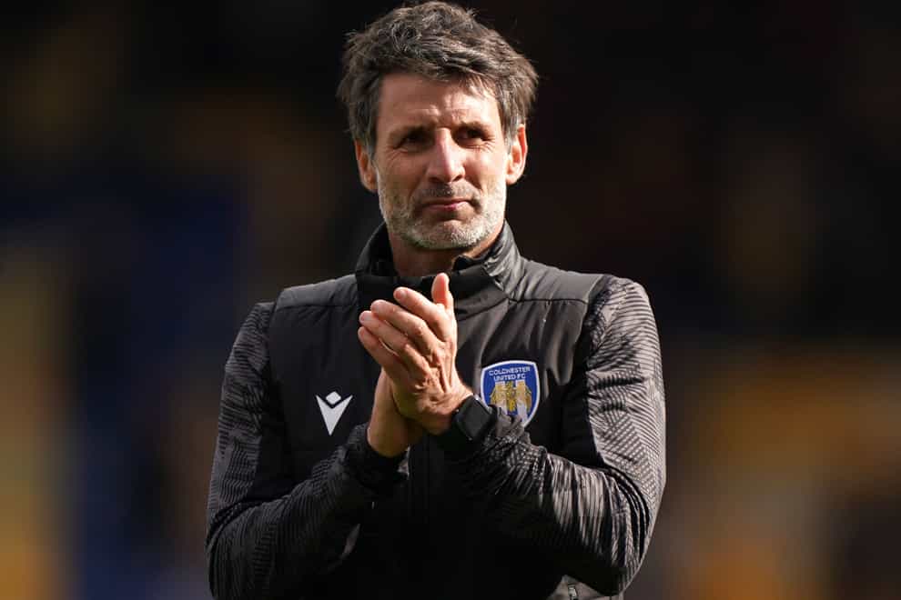 Danny Cowley’s Colchester earned a point at Mansfield (Bradley Collyer/PA)