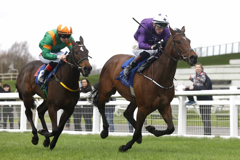 Arizona Blaze (right) winning at the Curragh (Damien Eagers/PA)