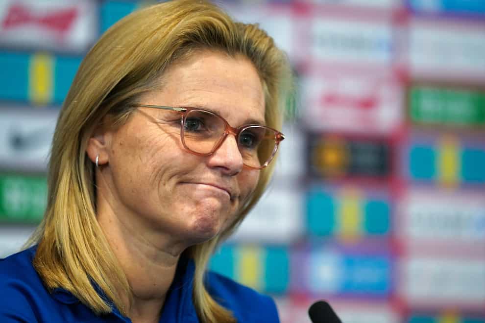 England manager Sarina Wiegman during a press conference at St George’s Park on Tuesday (Jacob King/PA)