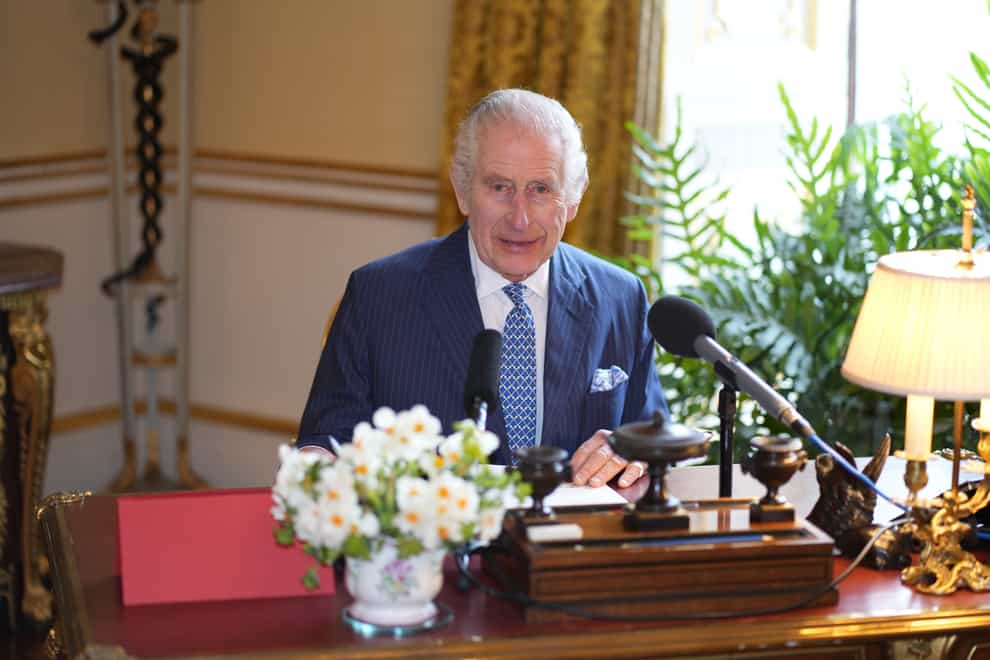 The King made the recording ahead of the Royal Maundy Service (BBC/Sky/ITV News)