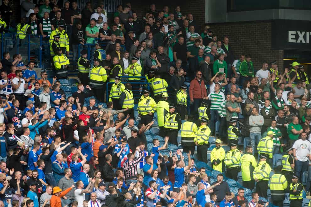Away fans will be back at Celtic and Rangers games (Ian Rutherford/PA)