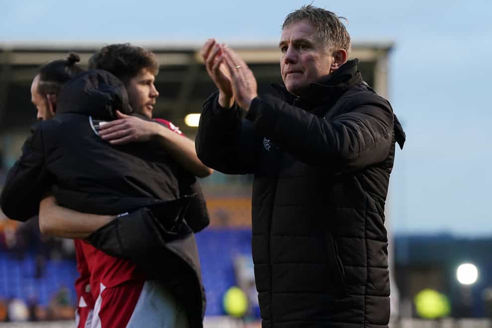 Phil Parkinson hailed a ‘gritty’ victory for Wrexham (Nick Potts/PA)