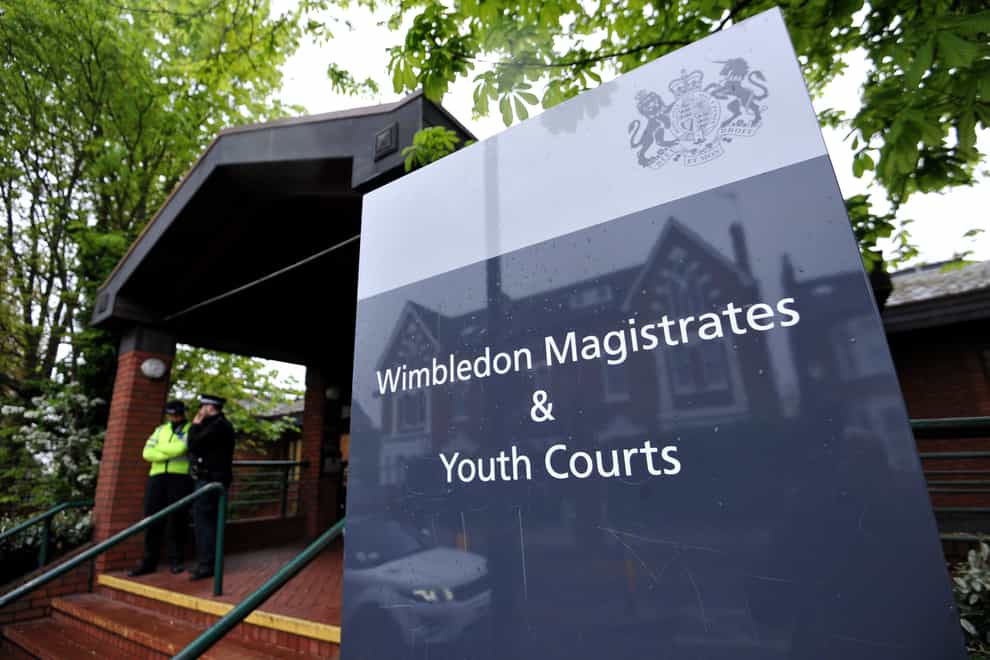 Rakeem Thomas appeared at Wimbledon Magistrates’ Court on Saturday (Andrew Matthews/PA)