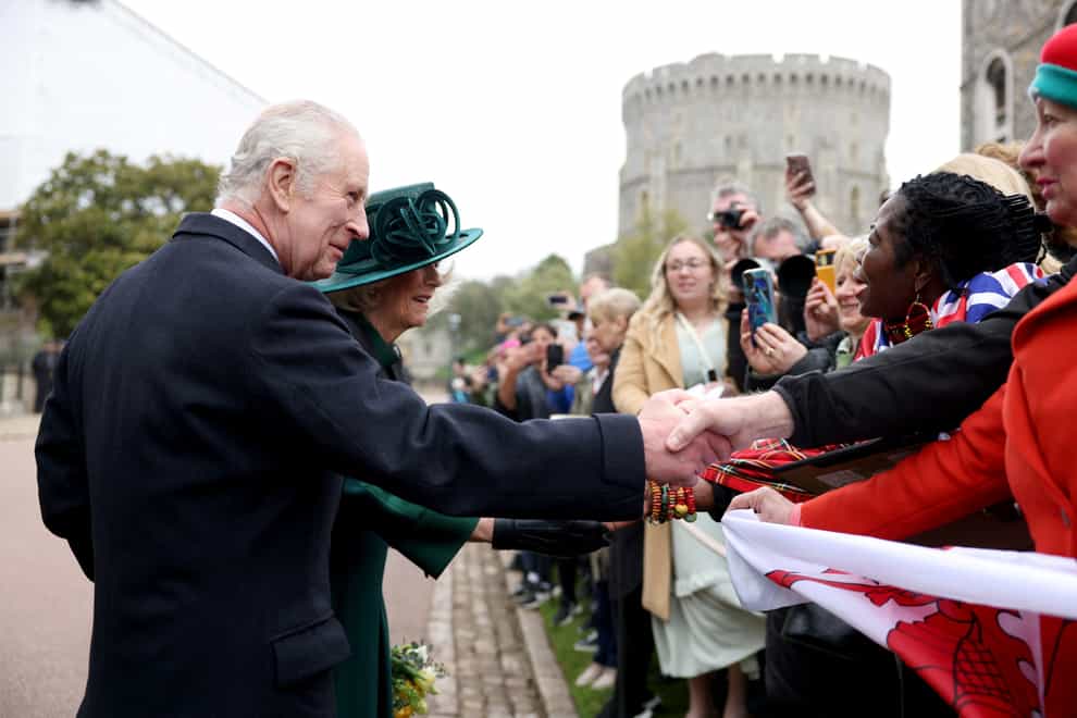 The King and Queen met members of the public (Hollie Adams/PA)