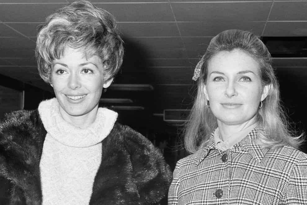 Barbara Rush, left, with Joanne Woodward, right (PA Archive)