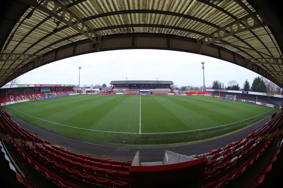 A general view of the ground ahead of the Sky Bet Championship match at the Jonny-Rocks Stadium, Cheltenham. Picture date: Saturday January 15, 2022.