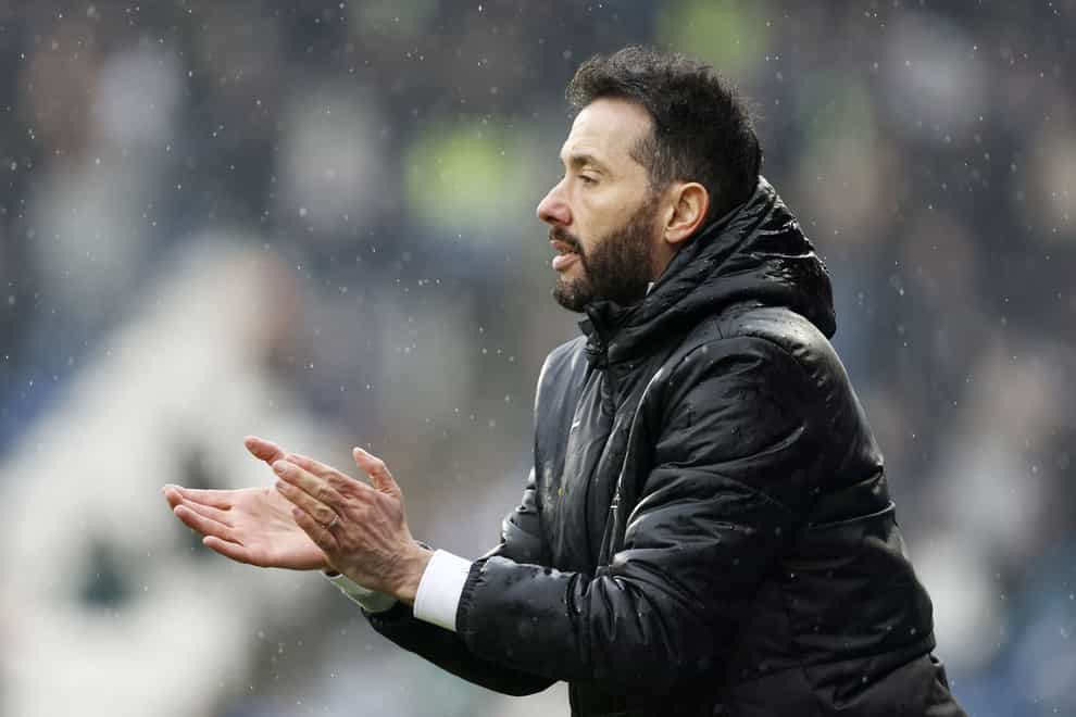West Bromwich Albion manager Carlos Corberan gestures during the Sky Bet Championship match at John Smith’s Stadium, Huddersfield. Picture date: Sunday March 10, 2024.