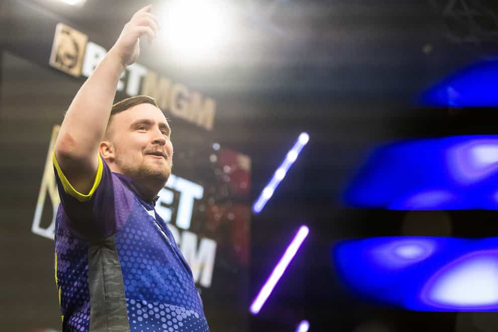 Luke Littler enjoyed a dream Premier League homecoming in Manchester (Taylor Lanning/PDC/PA)