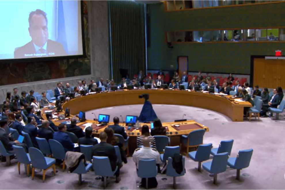 An earthquake interrupted the UN Security Council meeting (UN/PA)