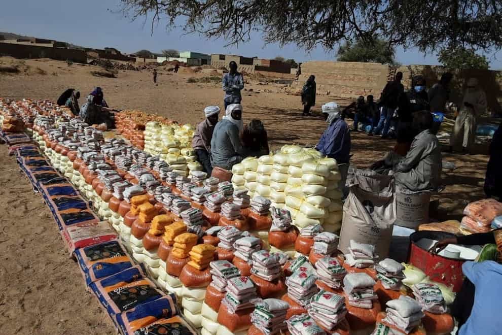 The United Nations has begun distributing food in Sudan’s war-ravaged Darfur province for the first time in months (World Relief via AP)