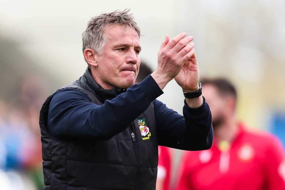 Phil Parkinson’s Wrexham took maximum points from Colchester (Rhianna Chadwick/PA)