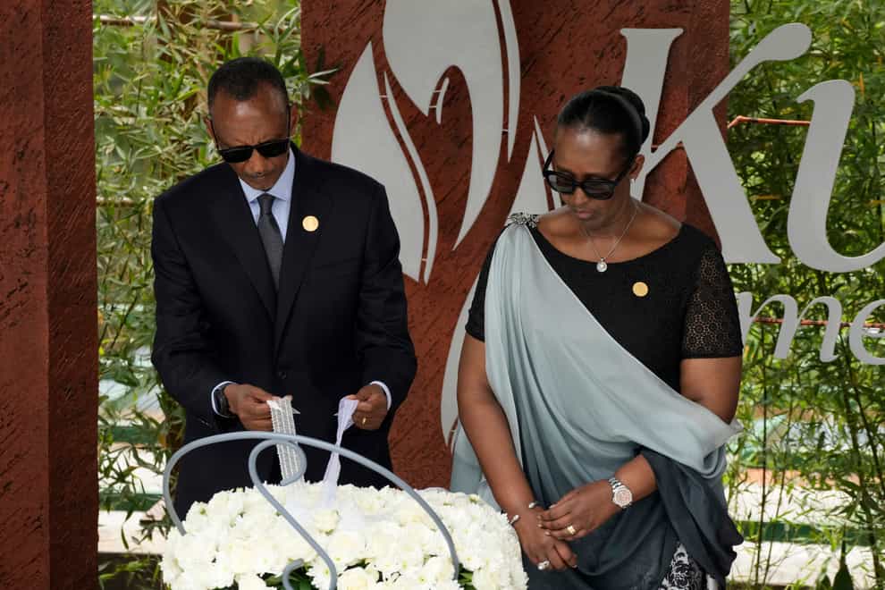 Rwandan President Paul Kagame has blamed the inaction of the international community for allowing the 1994 genocide to happen (Brian Inganga/AP)