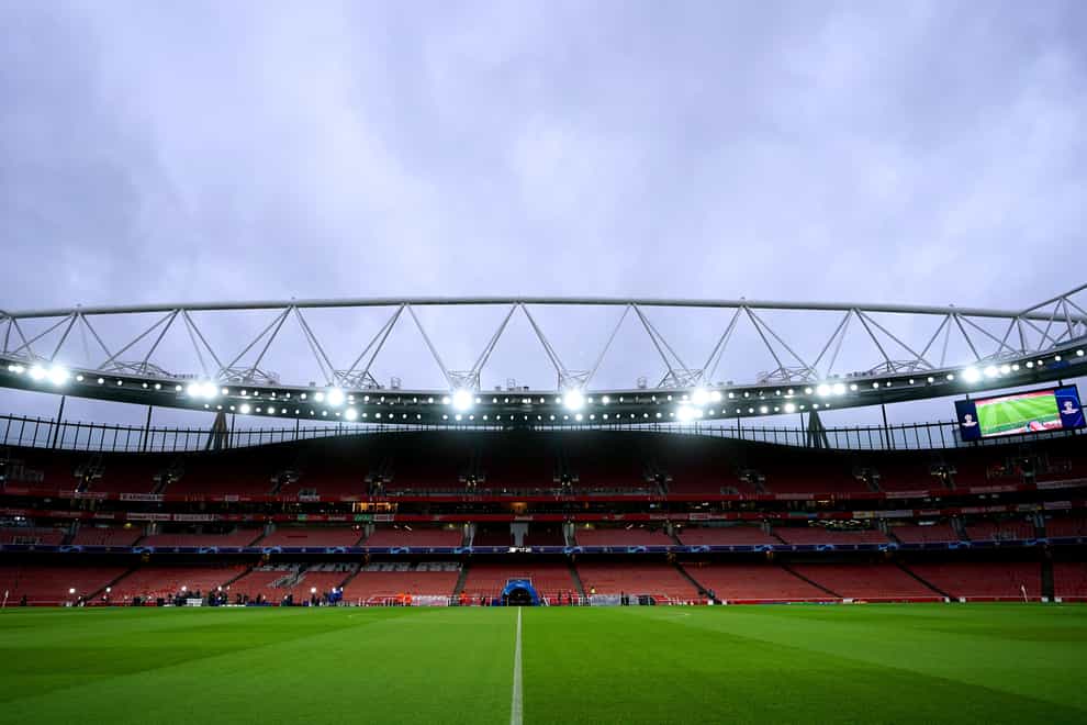 A terror threat has been issued in relation to all four of this week’s Champions League ties, including the Arsenal v Bayern Munich match at the Emirates Stadium on Tuesday evening (Zac Goodwin/PA)