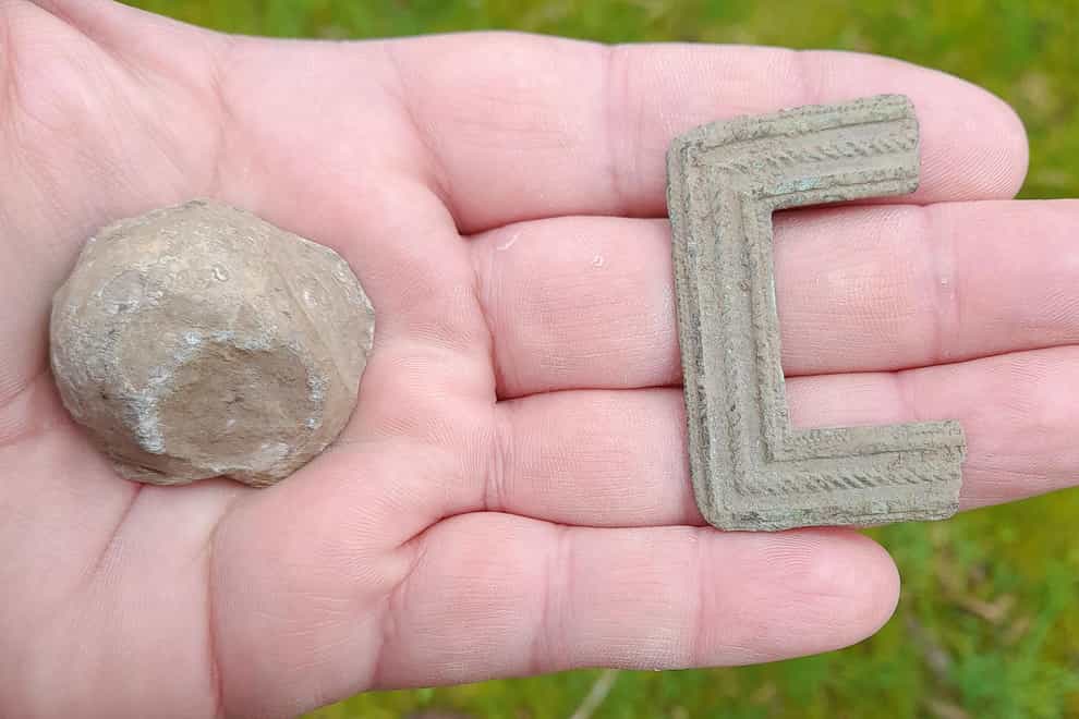 The grapeshot and buckle were found at Culloden (National Trust for Scotland/PA)
