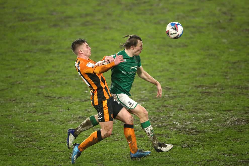 Former Hull midfielder Billy Chadwick, left, fired York into a second-half lead (Tim Goode/PA)