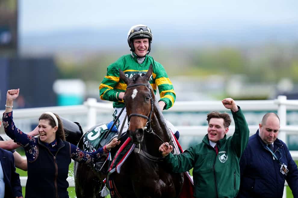 Paul Townend and I Am Maximus after winning the Randox Grand National at Aintree (Mike Egerton/PA)
