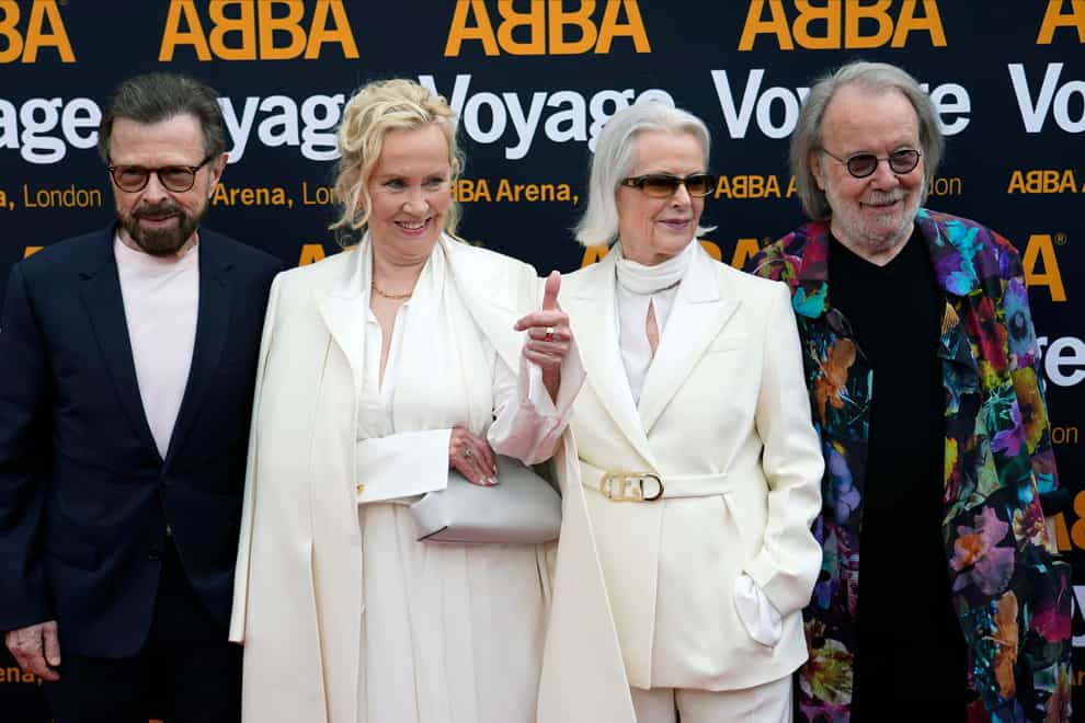 The members of ABBA, Bjorn Ulvaeus, Agnetha Faltskog, Anni-Frid Lyngstad and Benny Andersson (Alberto Pezzali/AP)