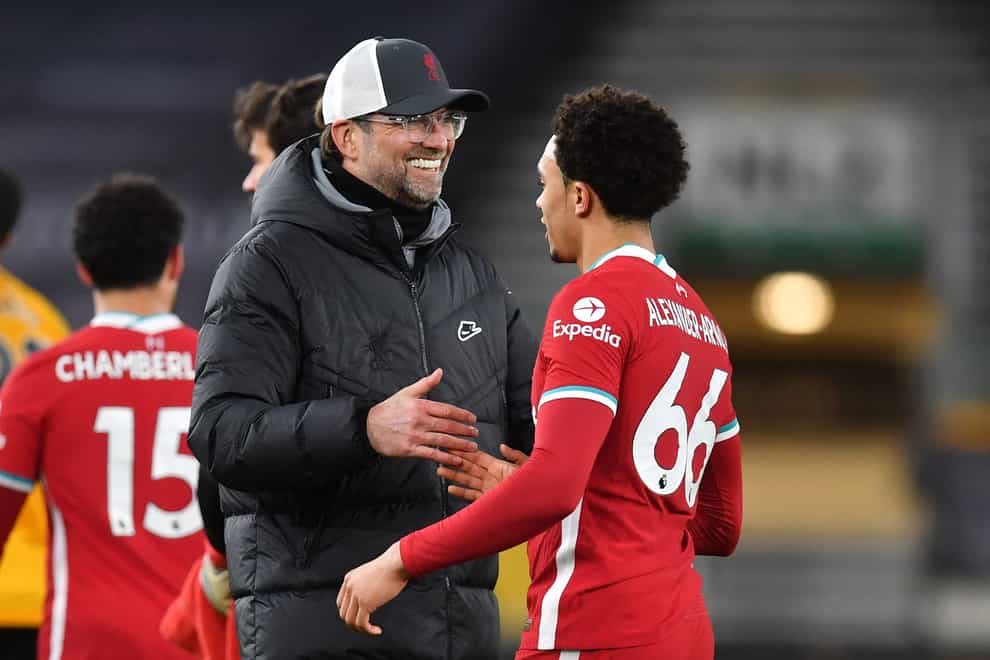 Trent Alexander-Arnold is grateful to have been given his opportunity by Reds boss Jurgen Klopp (Paul Ellis/PA)