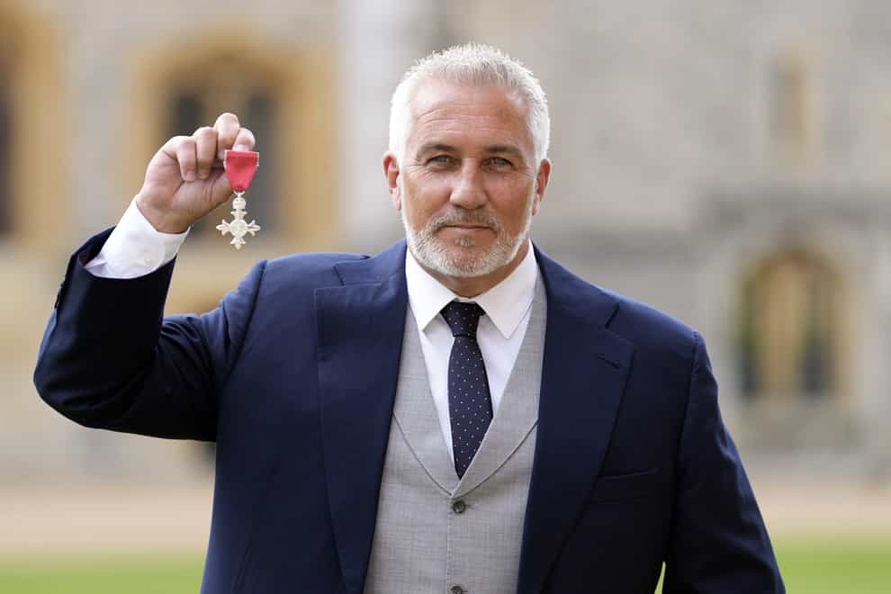 Paul Hollywood was made an MBE at an investiture ceremony at Windsor Castle on Wednesday (Andrew Matthews/PA)