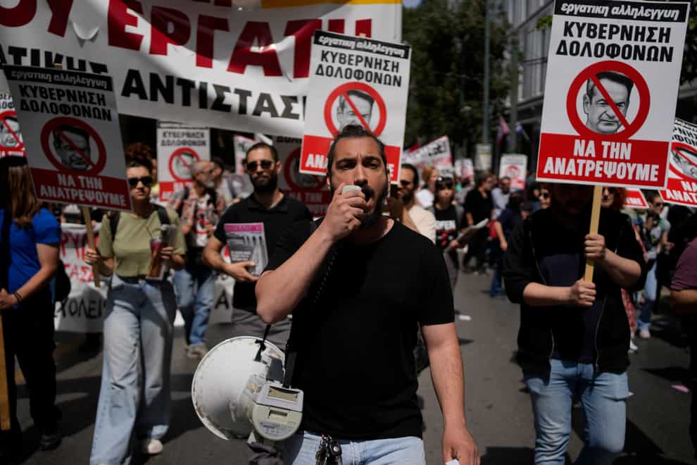 Strikes called by Greece’s largest labour union halted ferries, disrupted public transport services and left some state-run hospitals running on emergency staffing levels in Athens and elsewhere on Wednesday (Thanassis Stavrakis/AP)