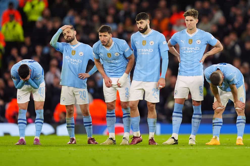 Manchester City’s exit from the Champions League has reduced the possibility of a fifth English club qualifying for the competition next season (Mike Egerton/PA)