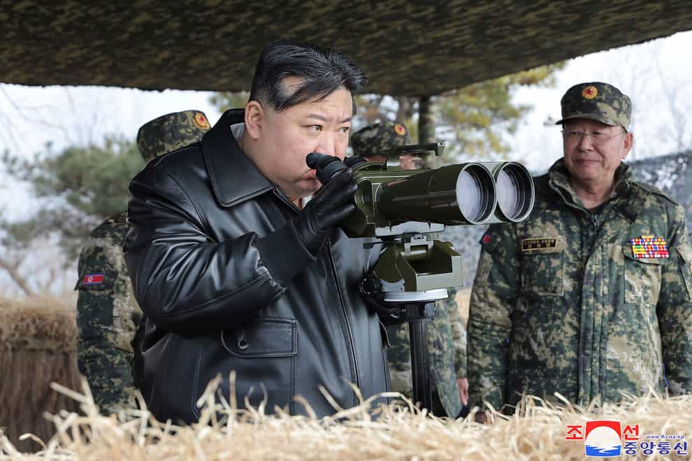 North Korean leader Kim Jong Un supervises artillery firing drills in North Korea (Korean Central News Agency/Korea News Service via AP, File)