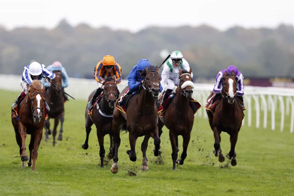 Deira Mile (second right) running in the Futurity at Doncaster (Richard Sellers/PA)