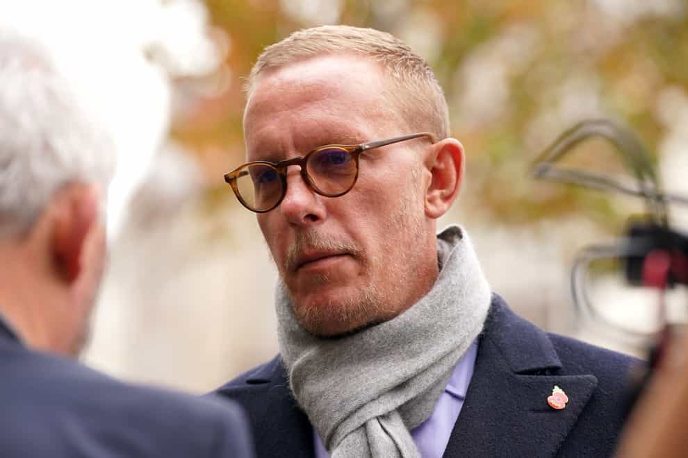 Laurence Fox arriving at the Royal Courts of Justice during the trial last year (PA)