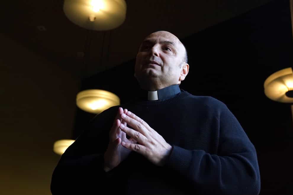 Father Gabriel Romanelli is the parish priest of the only Catholic church in Gaza (Andrew Milligan/PA)
